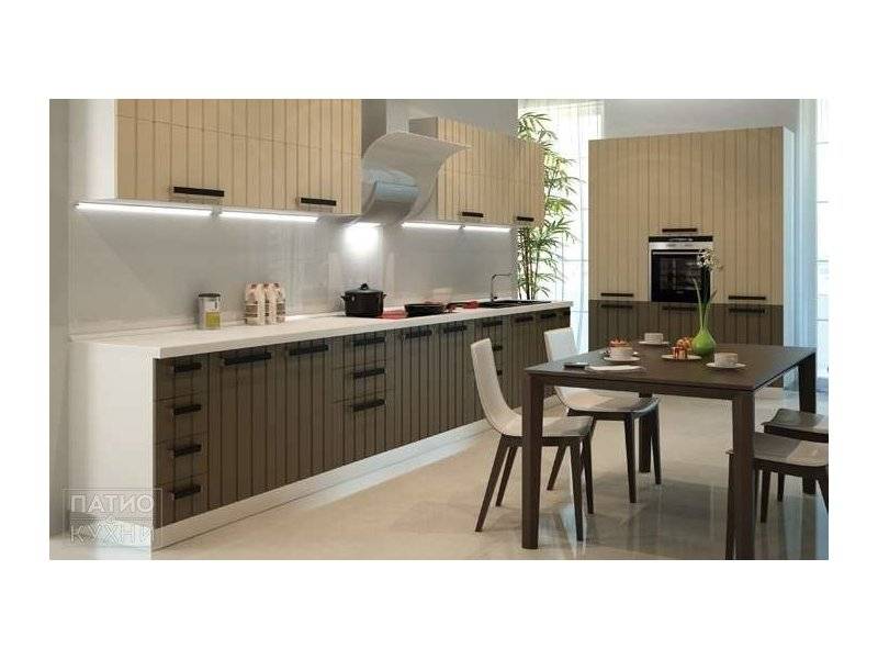 кухня celeste угловая (коричнево-бежевая) в Нижневартовске