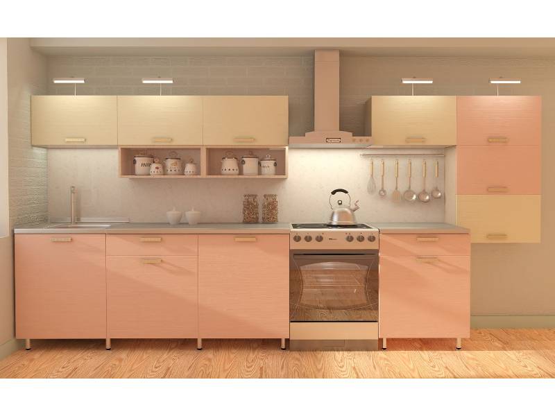 кухня прямая бельканто фасады мдф в Нижневартовске