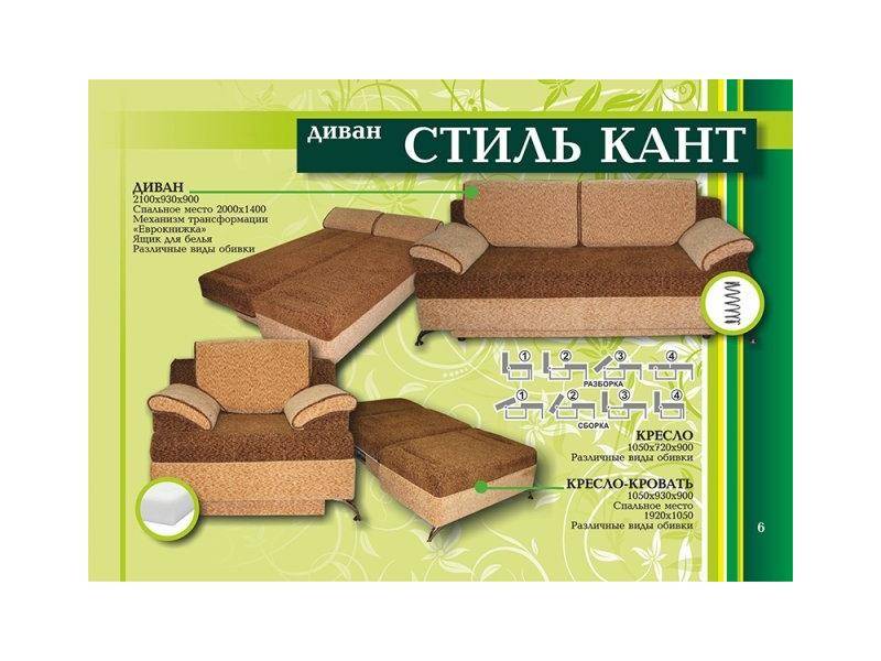 диван прямой стиль кант в Нижневартовске
