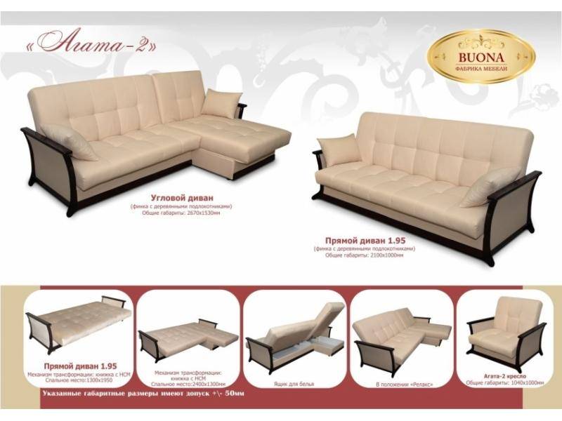 диван агата 2 прямой в Нижневартовске