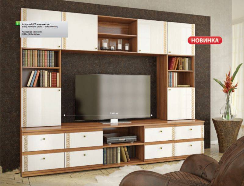 современная стенка с глянцевыми фасадами прима в Нижневартовске