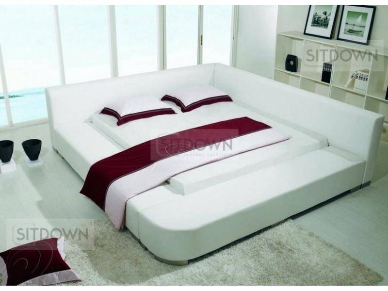 большая кожаная кровать со спинками ева в Нижневартовске