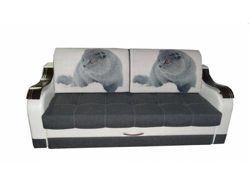 прямой диван с фотопринтом кот в Нижневартовске