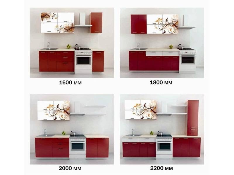 кухонный гарнитур бордовый орнамент в Нижневартовске