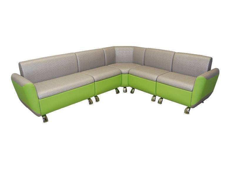 угловой диван с подлокотниками модерн в Нижневартовске