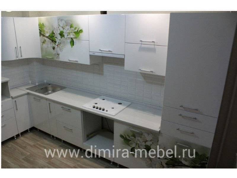 кухня мдф эмаль с фотопечатью в Нижневартовске