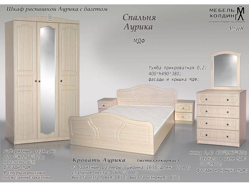 спальный гарнитур «аурика» в Нижневартовске