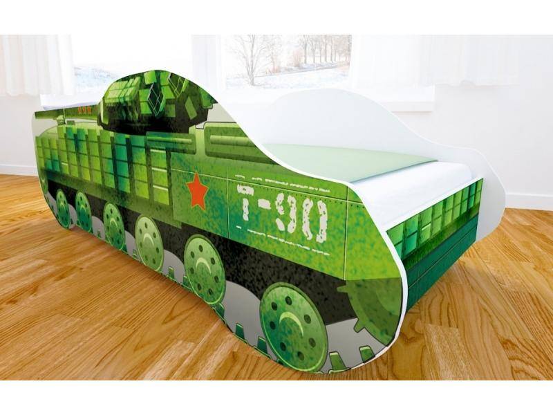 кровать детская с матовой фотопечатью танк в Нижневартовске