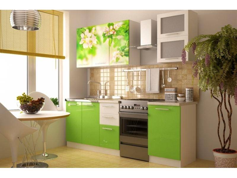 зеленая кухня яблоня фотопечать в Нижневартовске