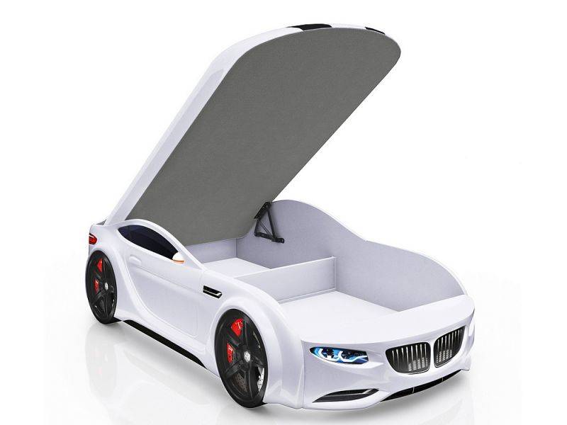 кровать-машинка romack junior белая в Нижневартовске