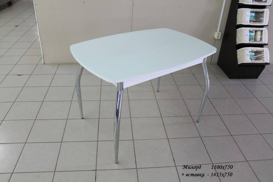 стол милорд белый 110х70+32 в Нижневартовске