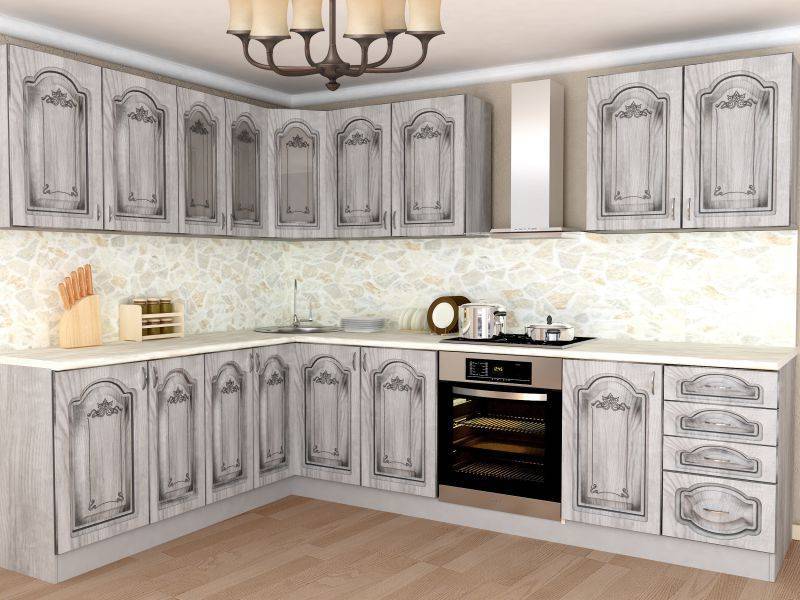 светлая угловая кухня в Нижневартовске