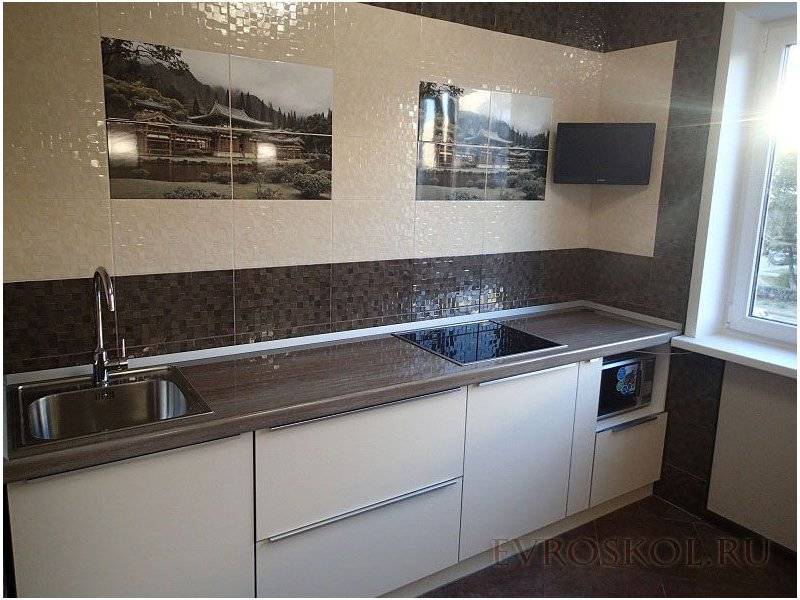 кухня прямая без верхних шкафов в Нижневартовске