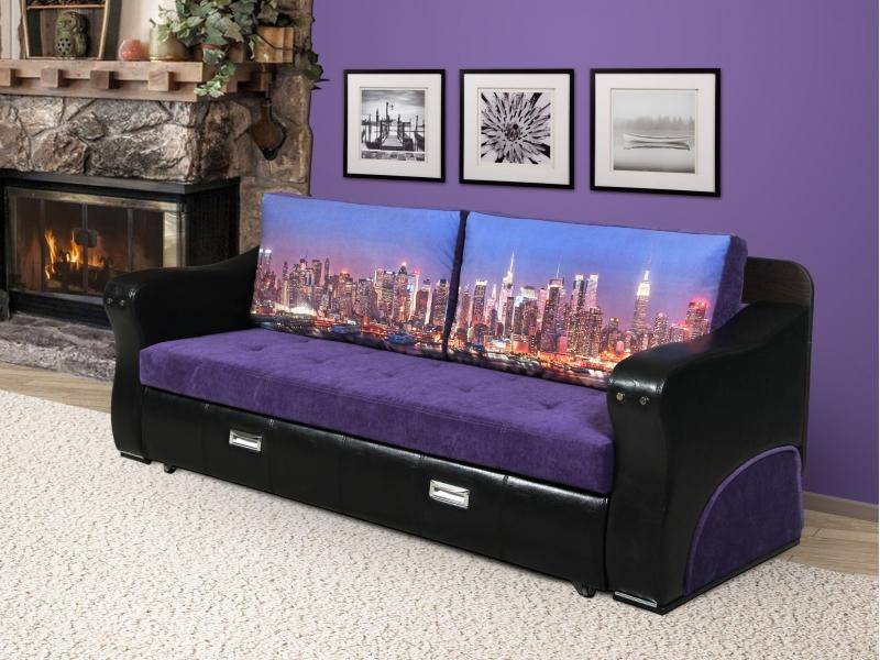 черно-фиолетовый диван-стол в Нижневартовске