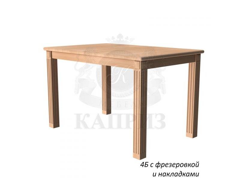 стол обеденный 4 б с фрезеровкой и накладкой в Нижневартовске