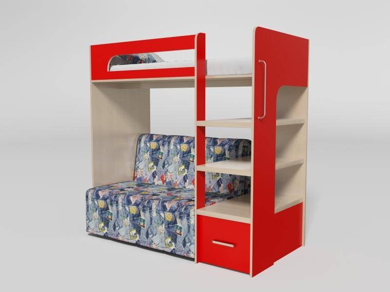 кровать двухъярусная с диваном №10 в Нижневартовске