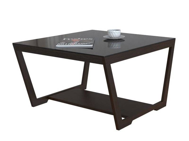 стол журнальный beautystyle 1 венге/стекло черное в Нижневартовске