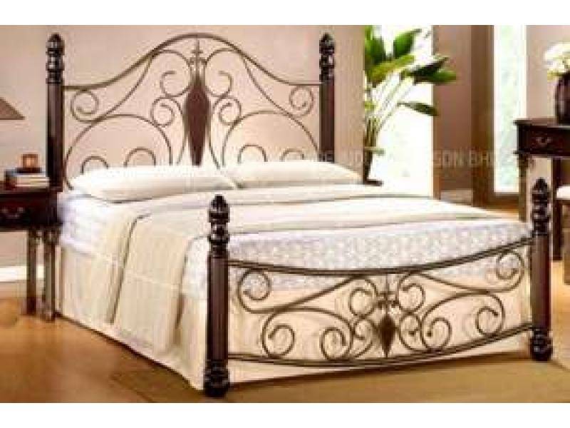 кровать wf 9005 (160*200) walnut/rusty black в Нижневартовске