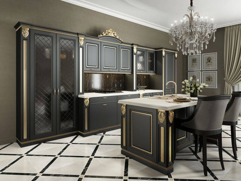 кухня аврора черная в Нижневартовске