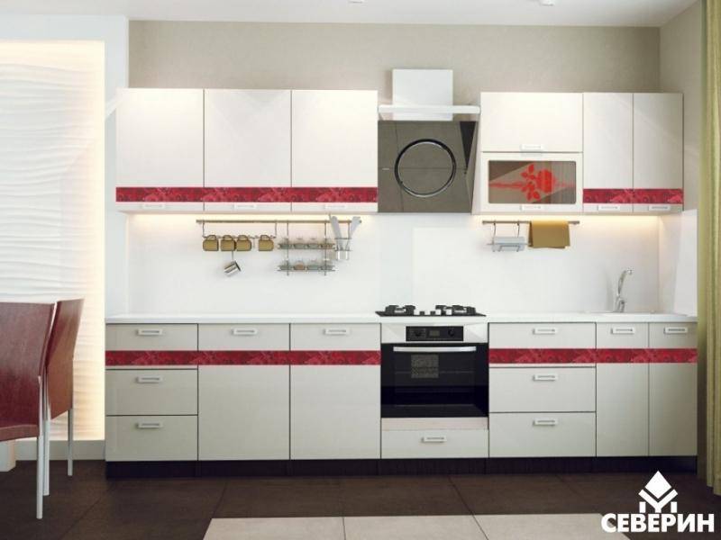 красно-белая кухня розы в Нижневартовске