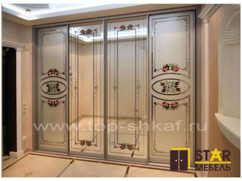 красивый шкаф-купе с декором в Нижневартовске