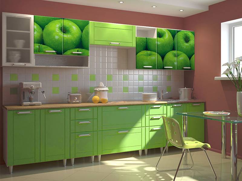 кухонный гарнитур прямой 14 фотопечать в Нижневартовске