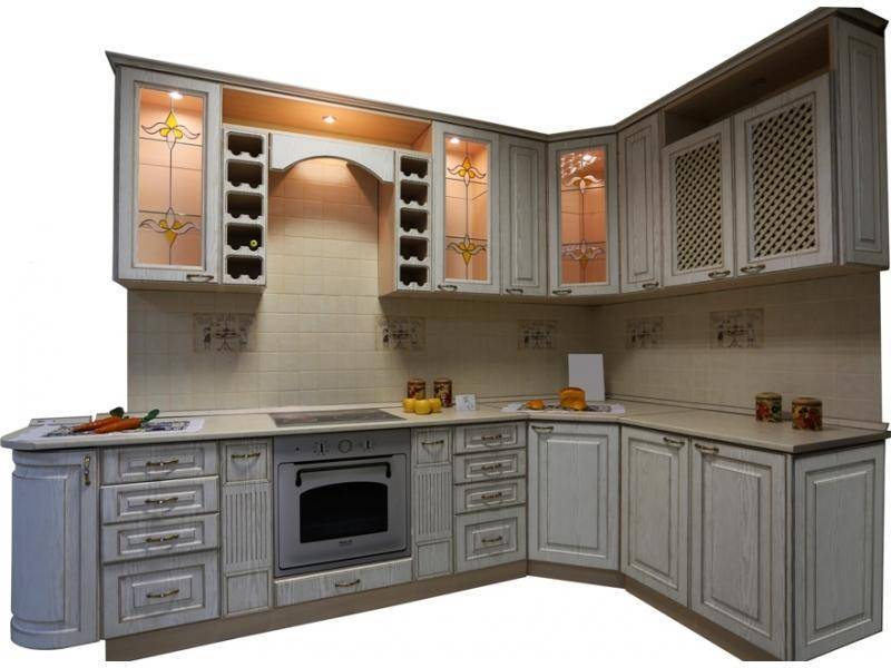 кухня угловая патина золото в Нижневартовске