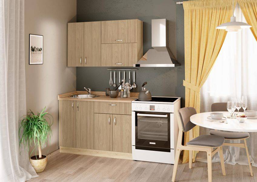 кухня лдсп вяз швейцарский/корпус дуб сонома в Нижневартовске