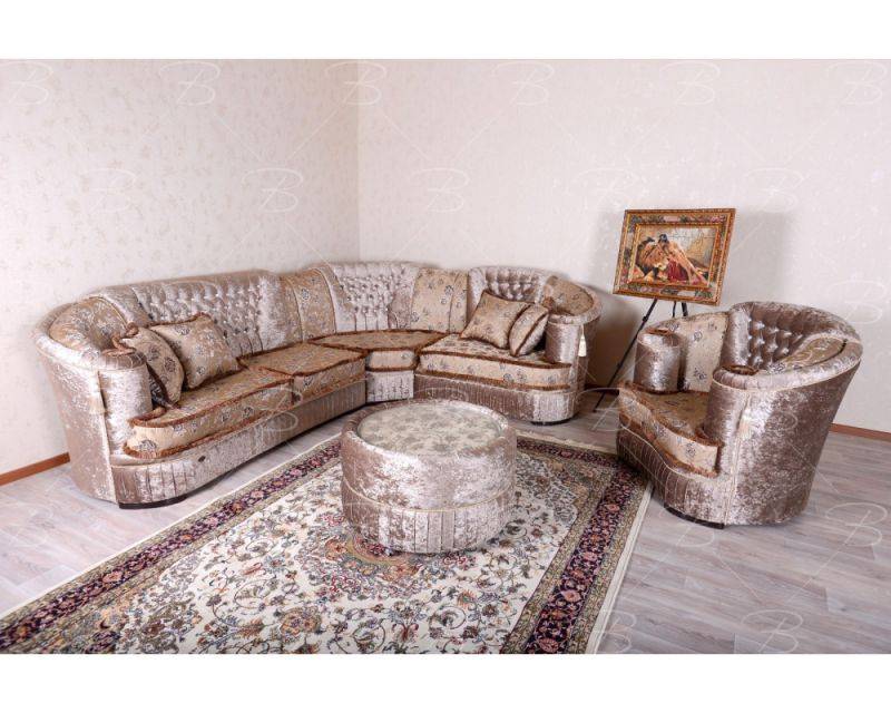 диван фараон с креслом и пуфом в Нижневартовске