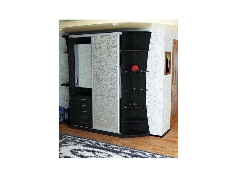 черно-белый шкаф-купе в прихожую в Нижневартовске