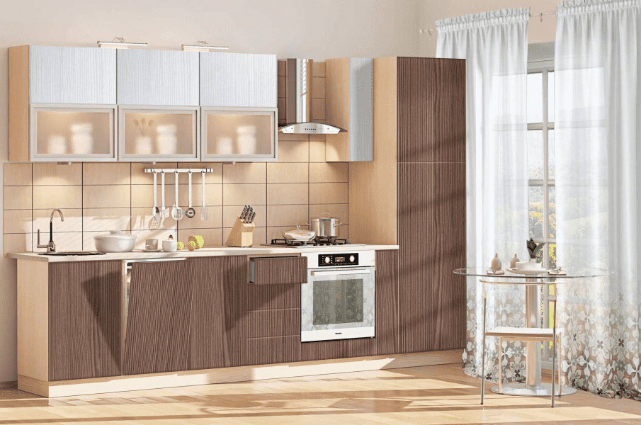 прямая кухня дуплекс в Нижневартовске