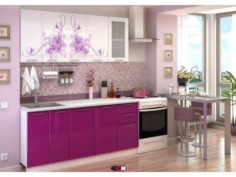 кухня с фотопечатью нежность в Нижневартовске