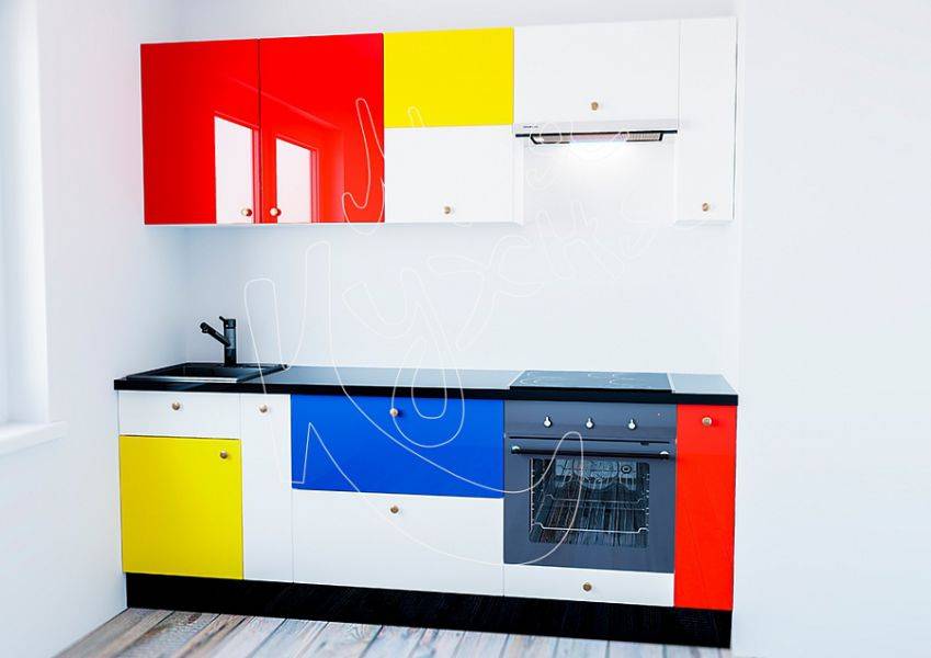 яркая оригинальная кухня мондриана в Нижневартовске