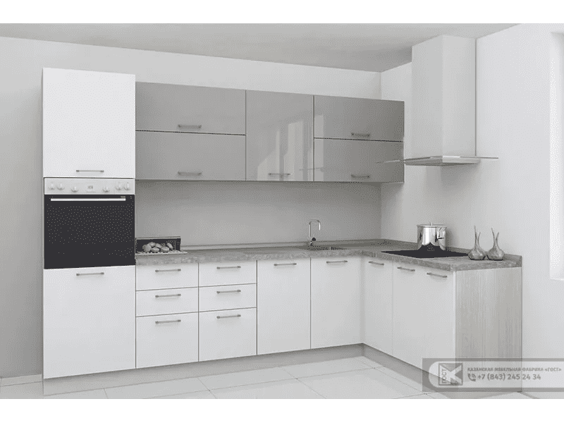 кухня модерн серая в Нижневартовске