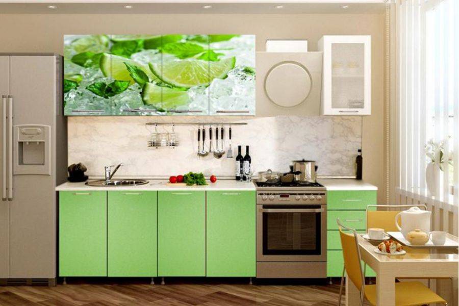 кухонный гарнитур с фотопечатью мохито в Нижневартовске