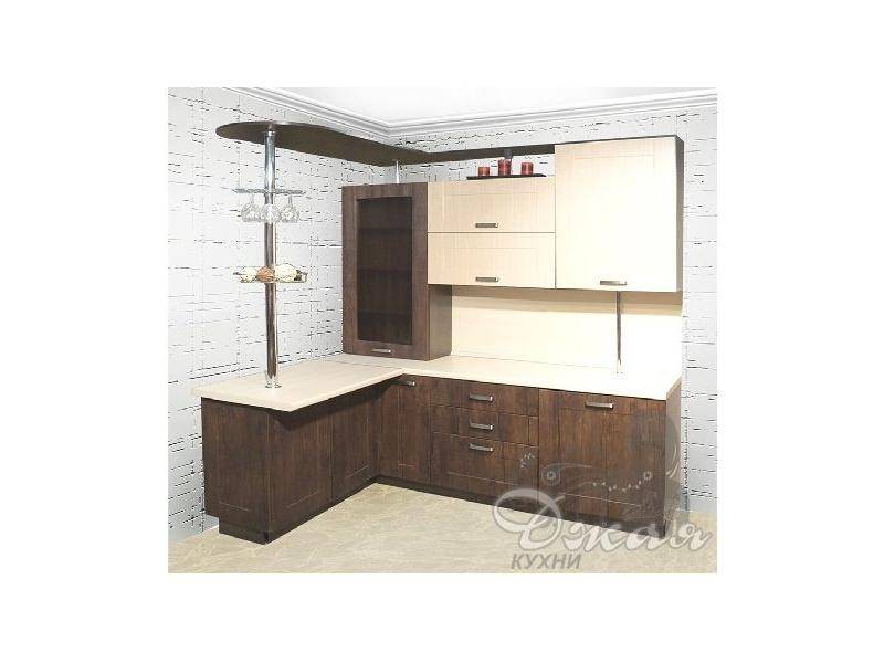 небольшая кухня с барной стойкой в Нижневартовске