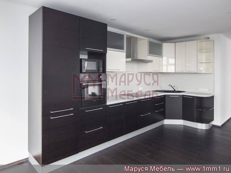 кухня угловая из шпона венге-ваниль в Нижневартовске