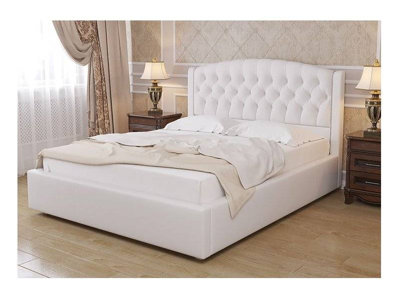 кровать белая артикул 346 в Нижневартовске