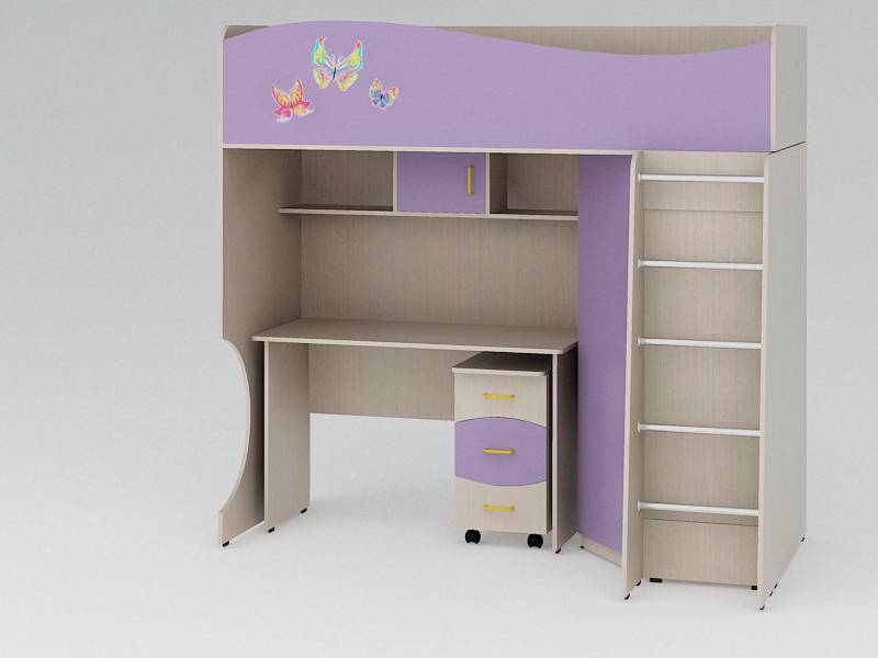 детская кровать-чердак юна-2 с картинками в Нижневартовске