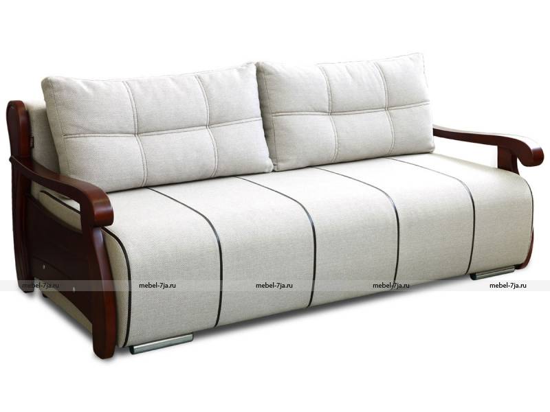 диван мвс корнет тройка с деревянными подлокотниками в Нижневартовске