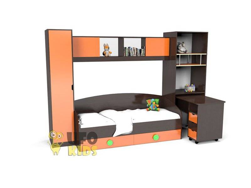 детская стенка к025 с кроватью и столом в Нижневартовске