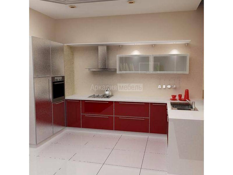 п-образная красная кухня энергия 5 в Нижневартовске