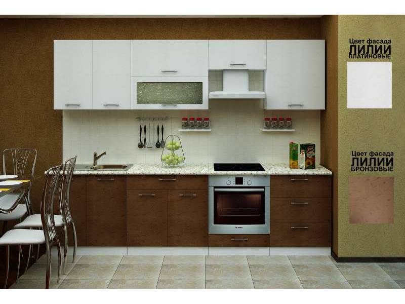 кухня «лилии платиновые-медные» в Нижневартовске