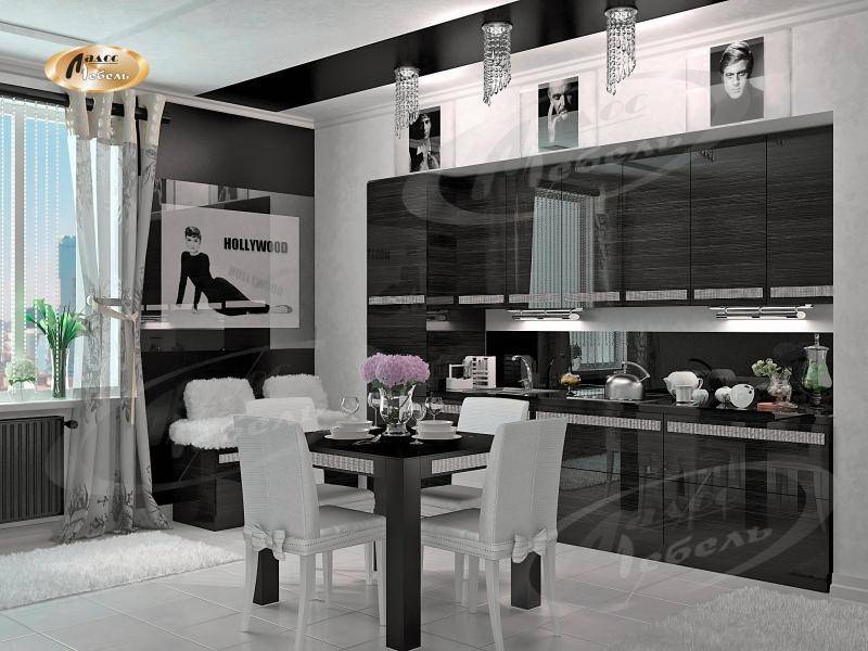 кухня угловая «бриллиантовый ворон» в Нижневартовске