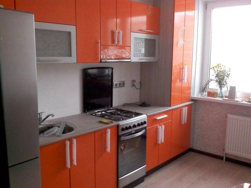 кухня оранжевая мдф в Нижневартовске