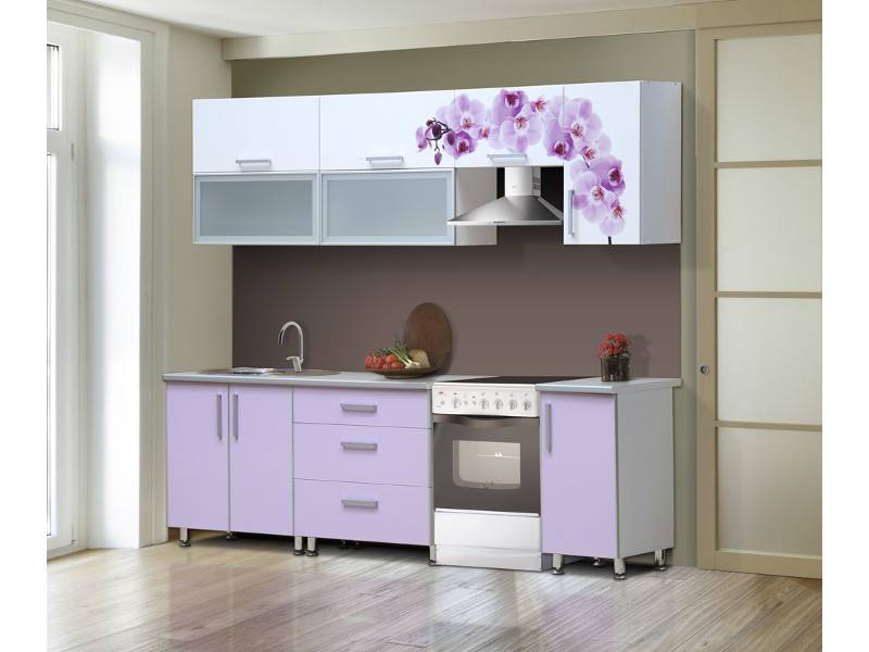 кухонный гарнитур прямой орхидея в Нижневартовске