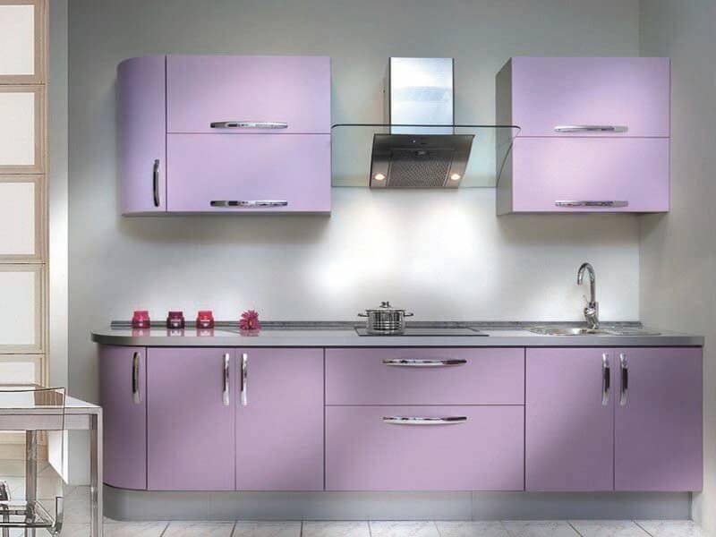 прямой кухонный гарнитур сирень матовая пвх в Нижневартовске