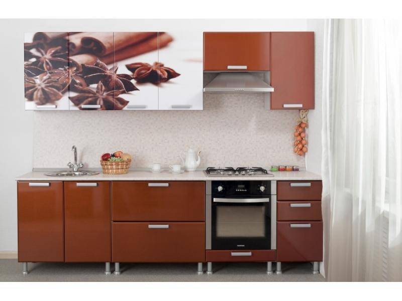 кухня прямая с фотопечатью в Нижневартовске