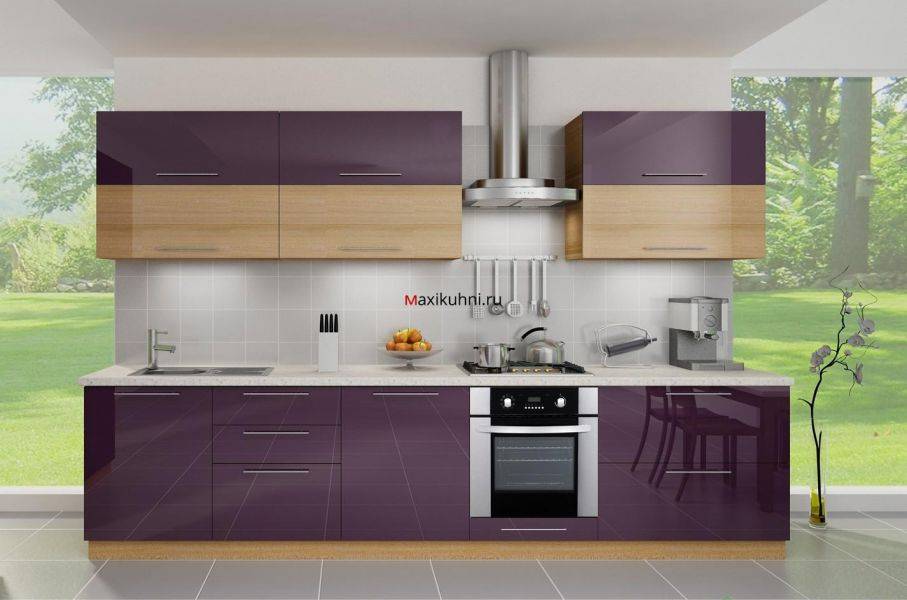 кухня мдф фиолетовый закат в Нижневартовске