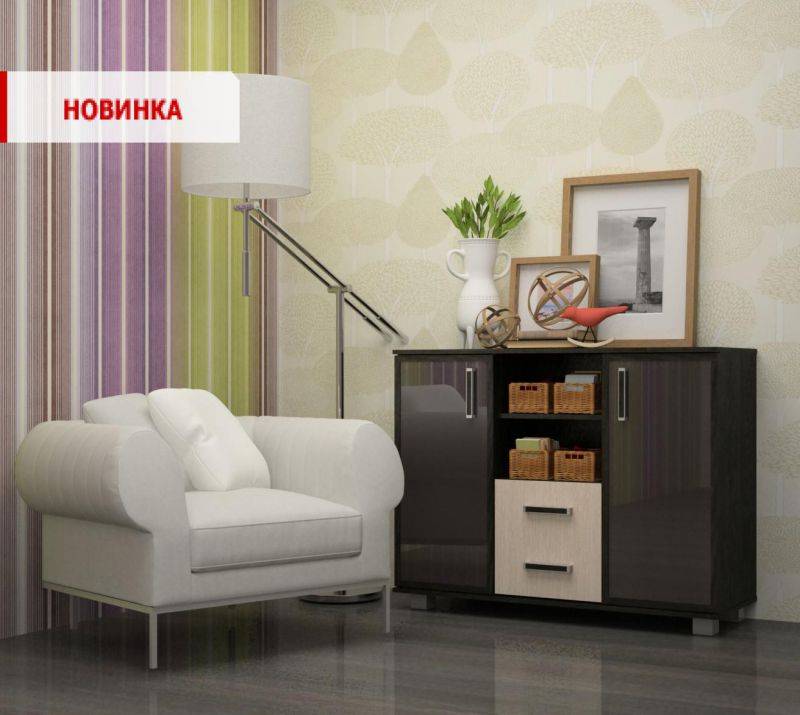 комод сонет со стеклянным фасадом в Нижневартовске